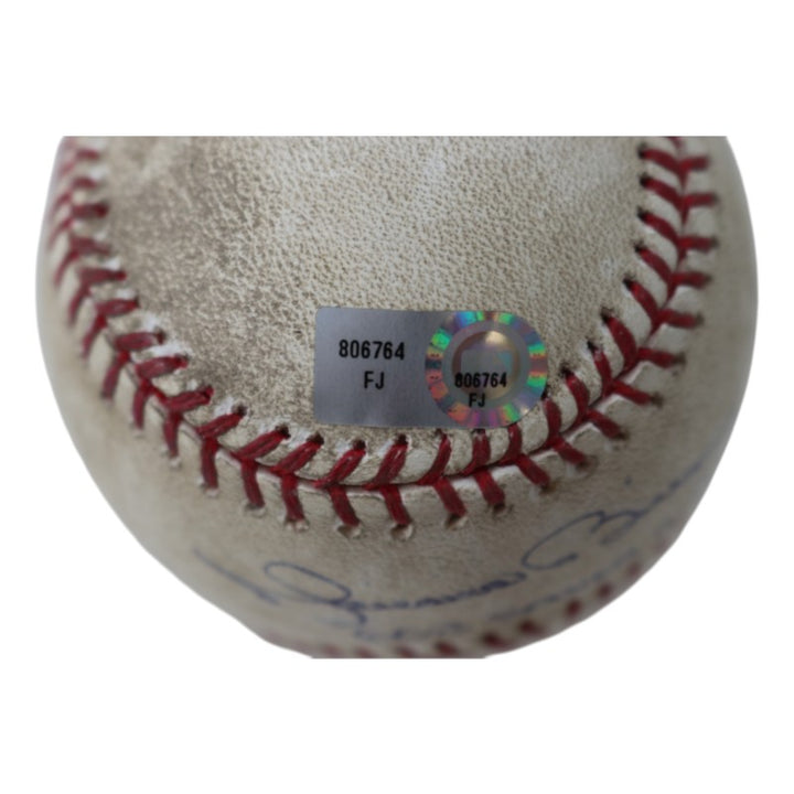 Mariano Rivera New York Yankees Autographed Inscribed Game Used OMLB Baseball MLB Auth FJ806764