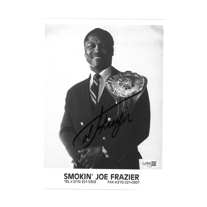 Joe Frazier Autographed 8x10 Photo JSA COA