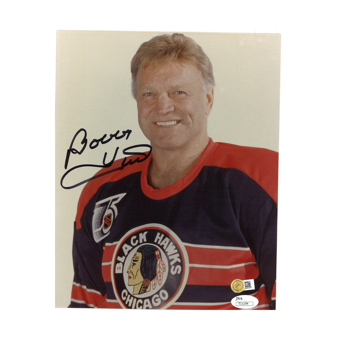 Bobby Hull Chicago Black Hawks Autographed 8x10 Photo SM/JSA Holo