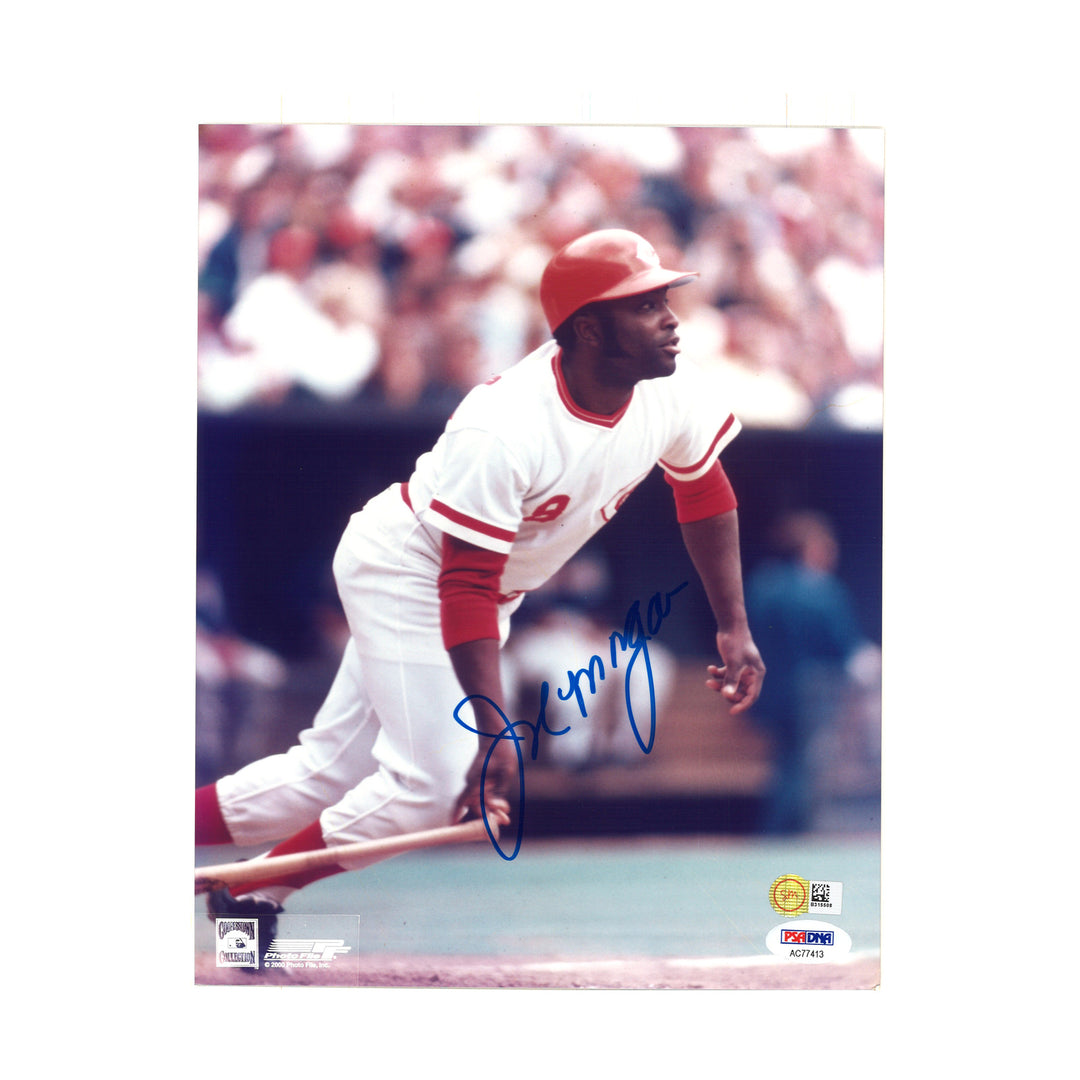 Joe Morgan Cincinnati Reds Autographed 8x10 Photo SM/PSA Holo