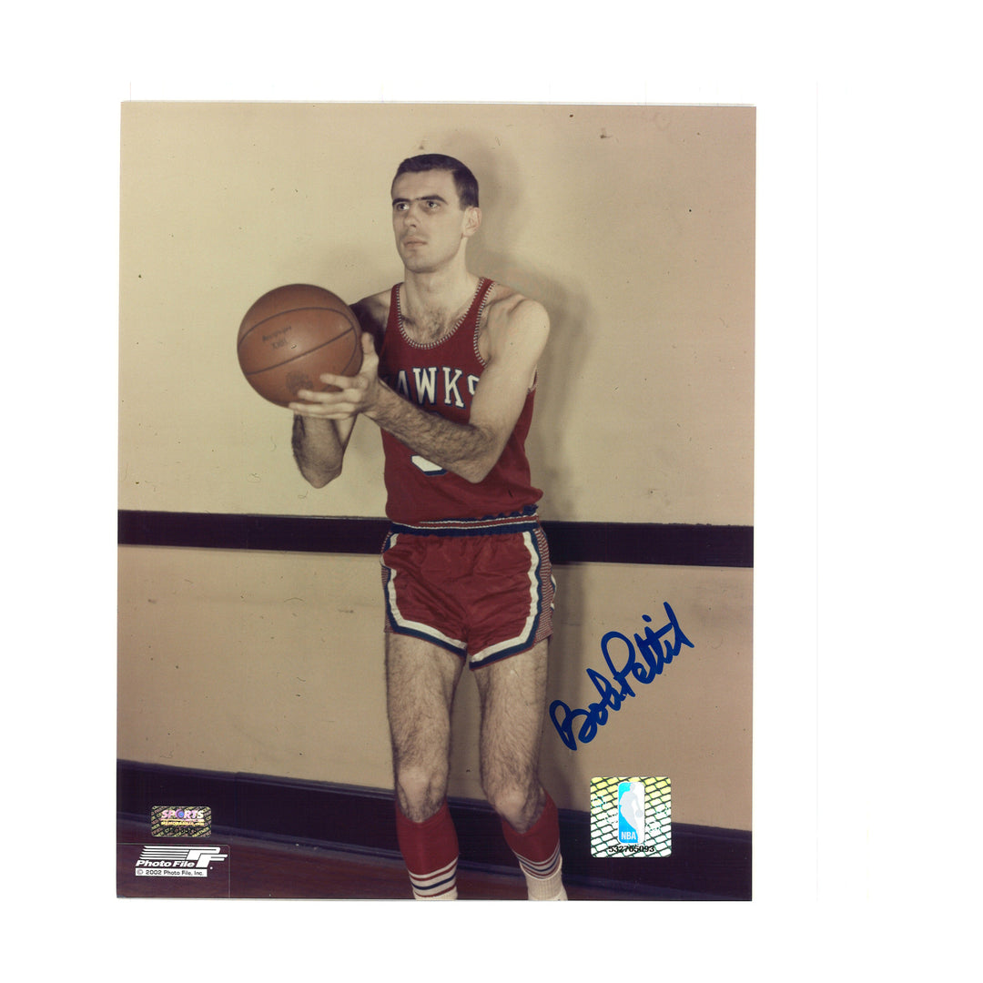 Bob Pettit St. Louis Hawks Autographed 8x10 Photo SM Holo