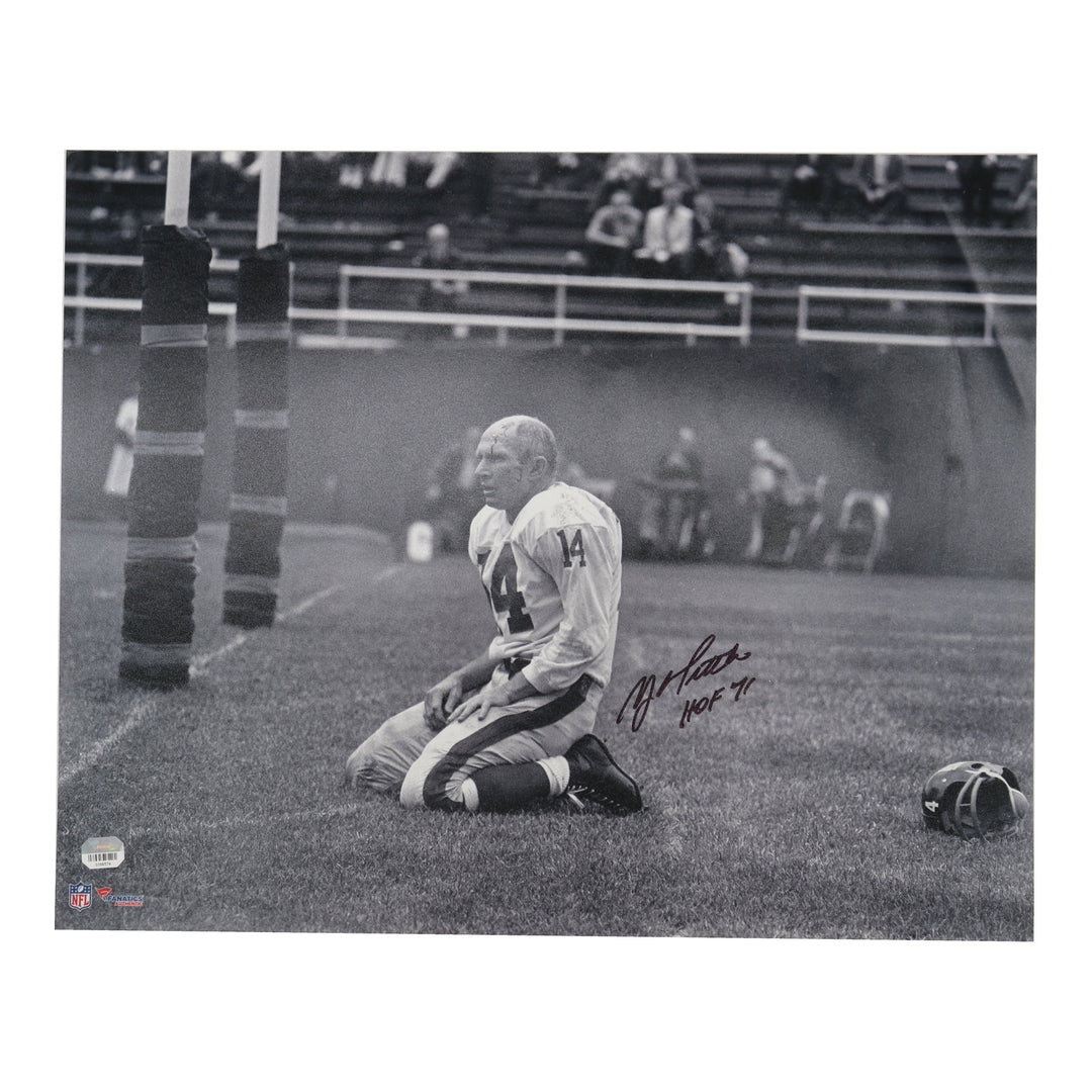 Y.A. Tittle New York Giants Autographed Inscribed 16x20 Photo Fanatics Holo