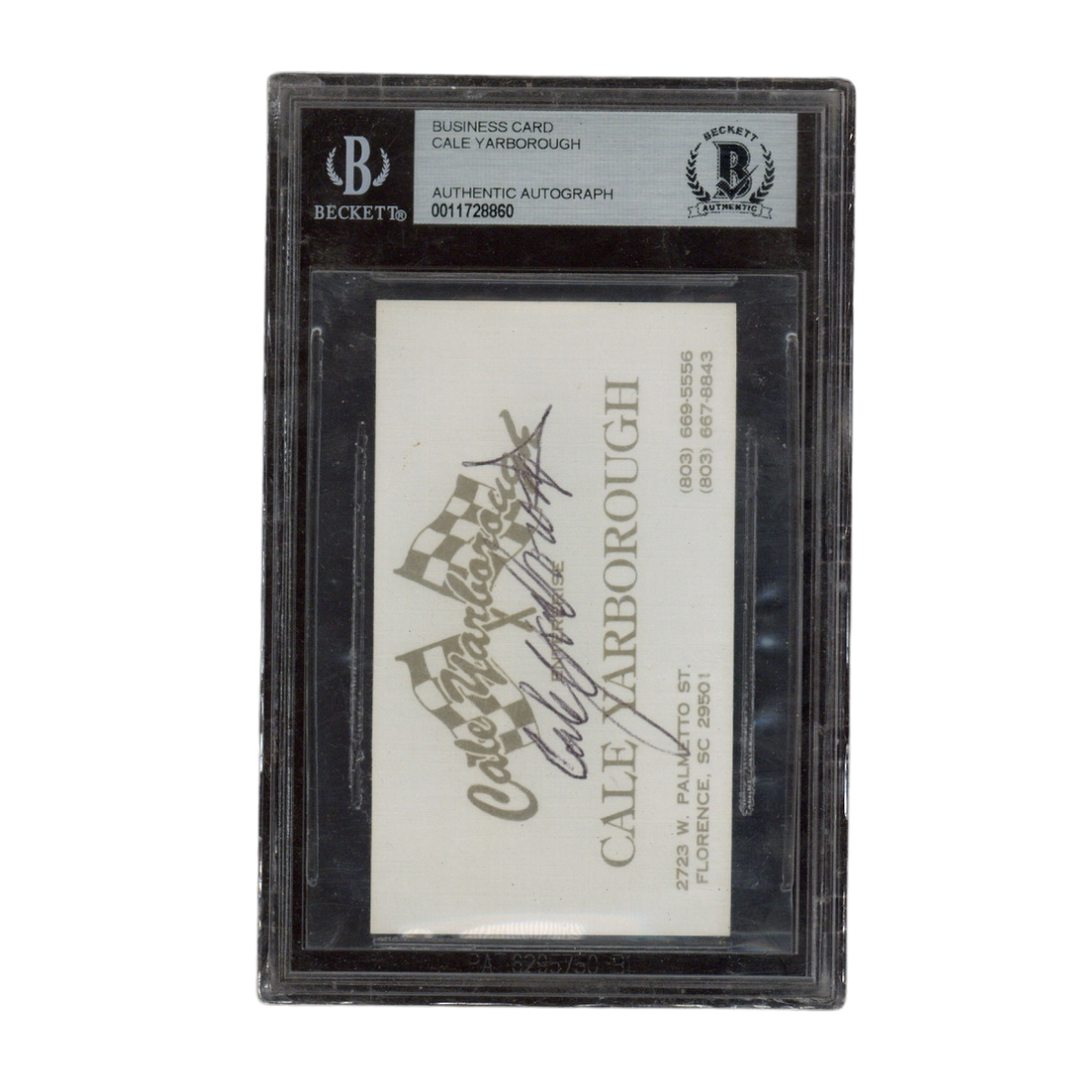 Cale Yarborough Signed Cale Yarborough Enterprise Business Card Beckett