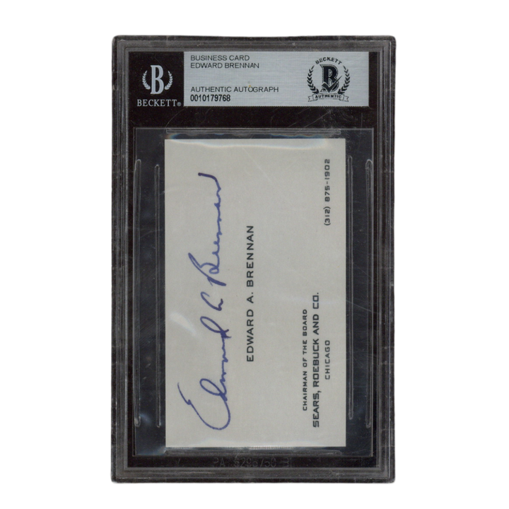 Edward A Brennan Autographed Signed Sears Roebuck and Co Business Card Beckett