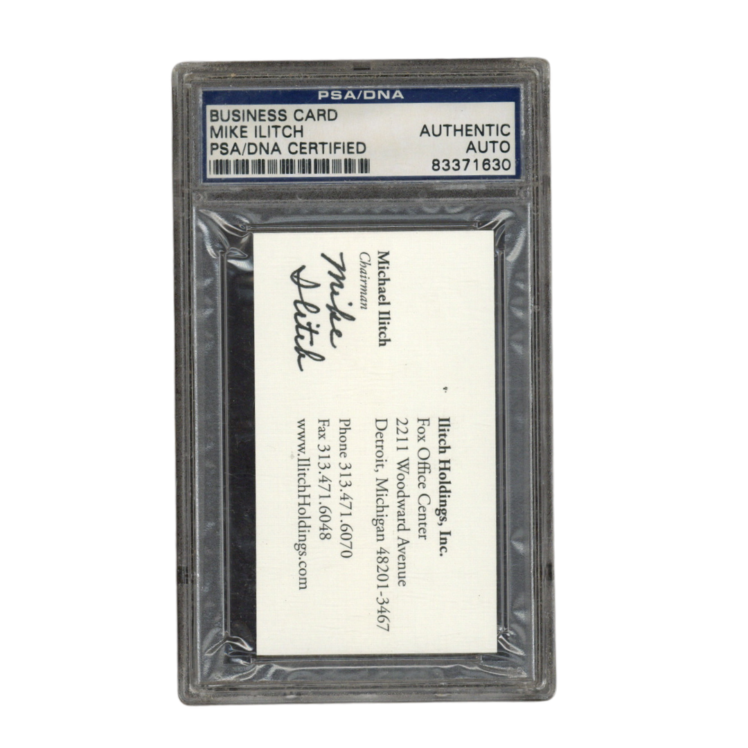 Micheal Illitch Autographed Signed Illitch Holdings Inc Business Card PSA