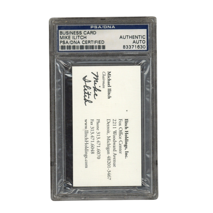 Micheal Illitch Autographed Signed Illitch Holdings Inc Business Card PSA
