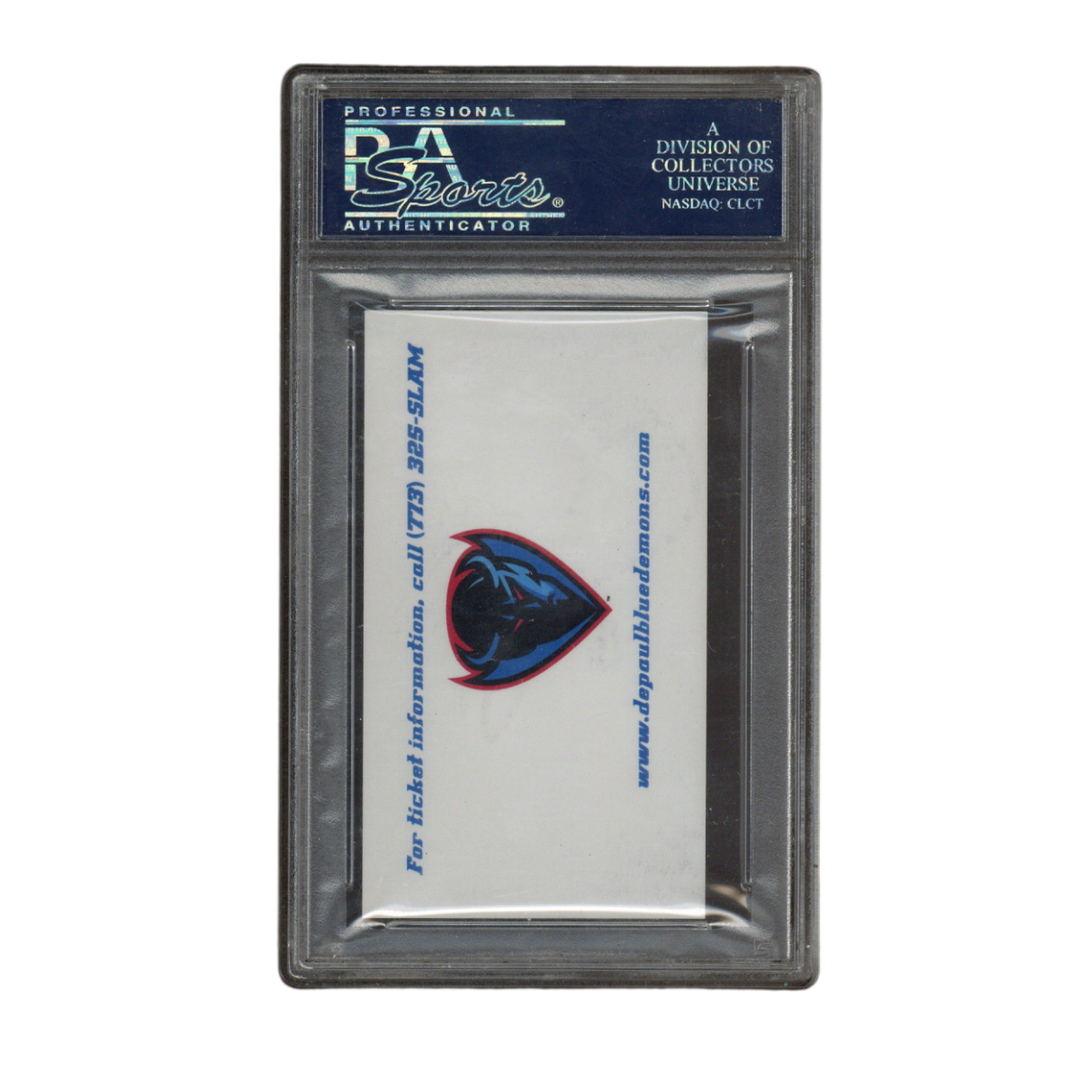 Dave Corzine Autographed Signed DePaul University Athletics Business Card PSA
