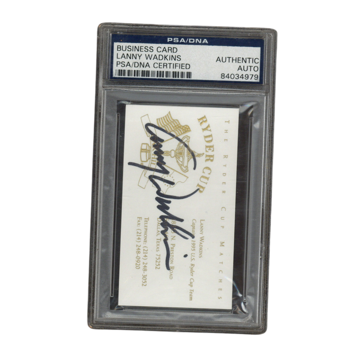 Larry Wadkins Autographed Signed Captain 1995 US Ryder Cup Business Card PSA