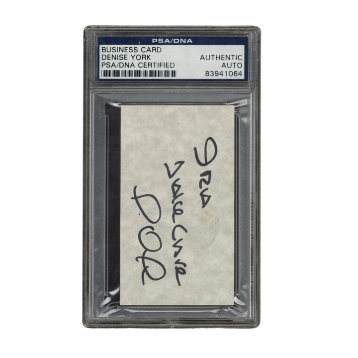 Denise DeBartolo York Signed Inscribed DeBartolo Corporation Business Card PSA