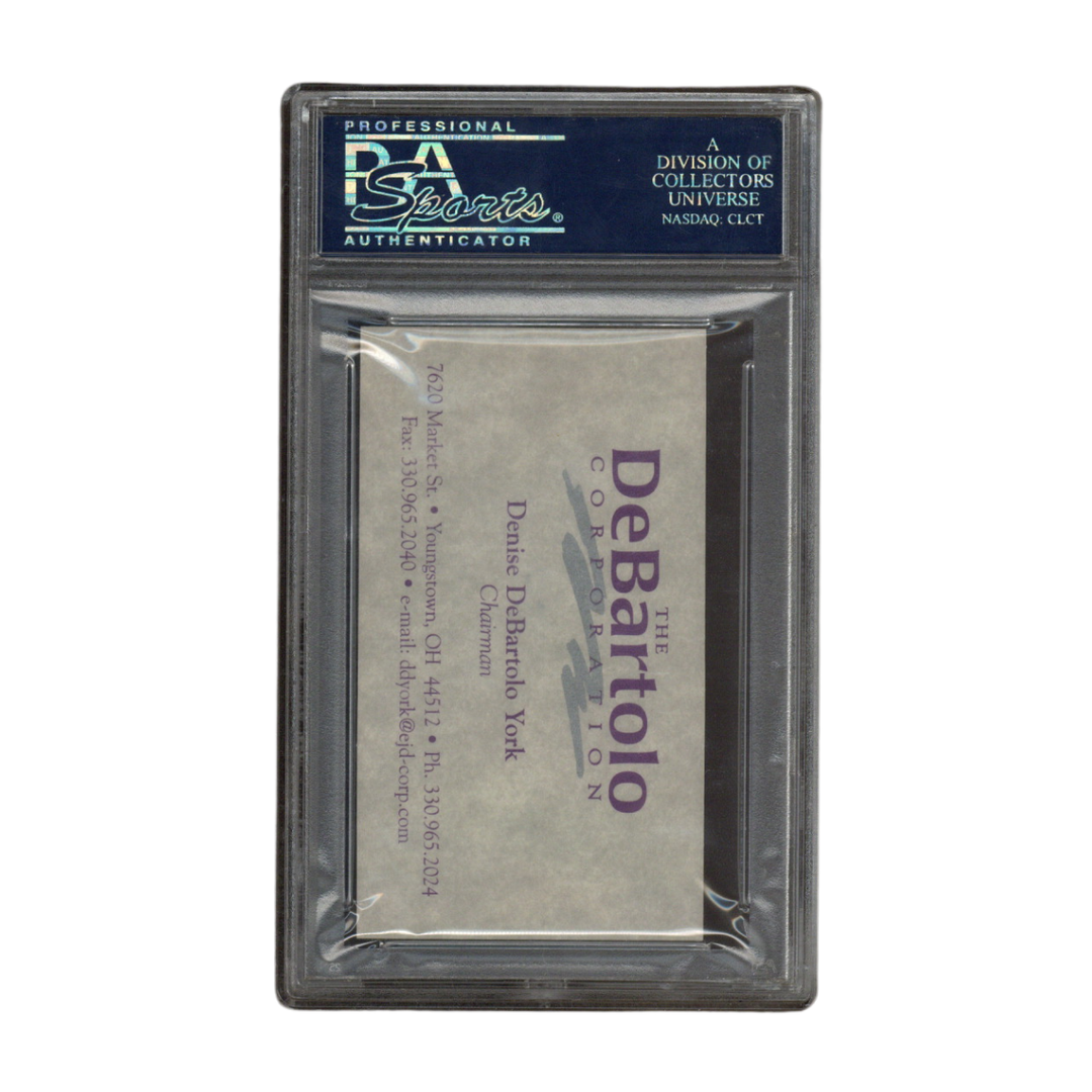 Denise DeBartolo York Signed Inscribed DeBartolo Corporation Business Card PSA