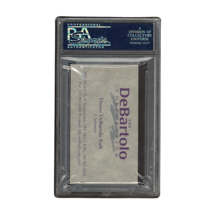 Denise DeBartolo York Signed Inscribed DeBartolo Corporation Business Card PSA