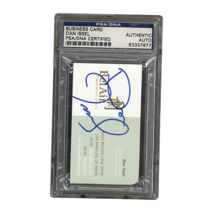 Dan Issel Autographed Signed Bel Air Presbyterian Church Business Card PSA