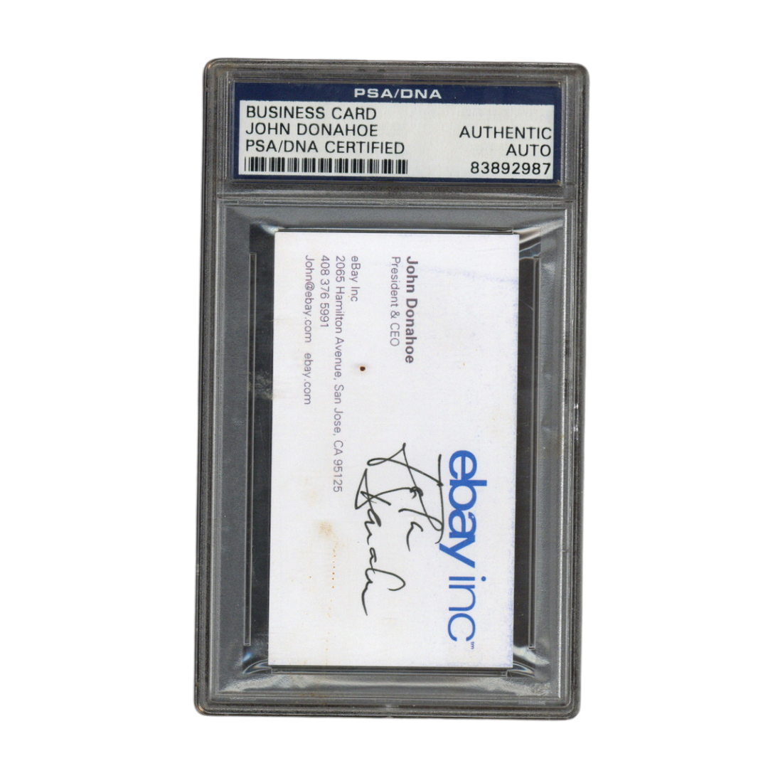 John Donahoe Autographed Signed eBay Incorporated Business Card PSA