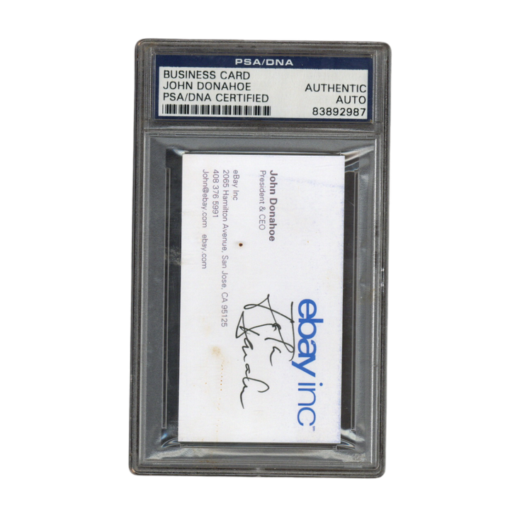 John Donahoe Autographed Signed eBay Incorporated Business Card PSA