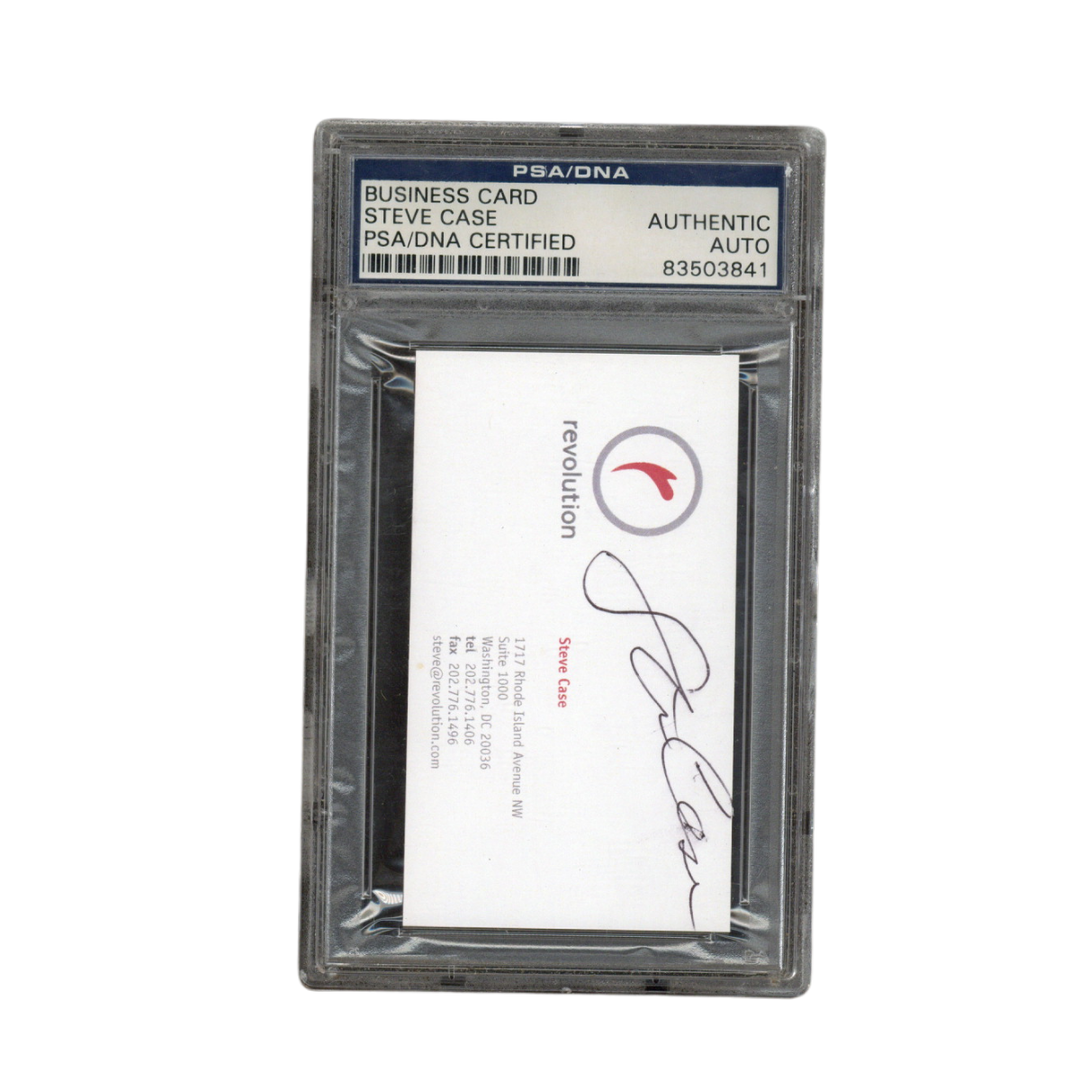 Steve Case Autographed Signed Revolution LLC Business Card PSA