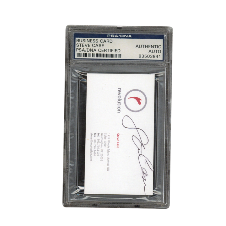 Steve Case Autographed Signed Revolution LLC Business Card PSA