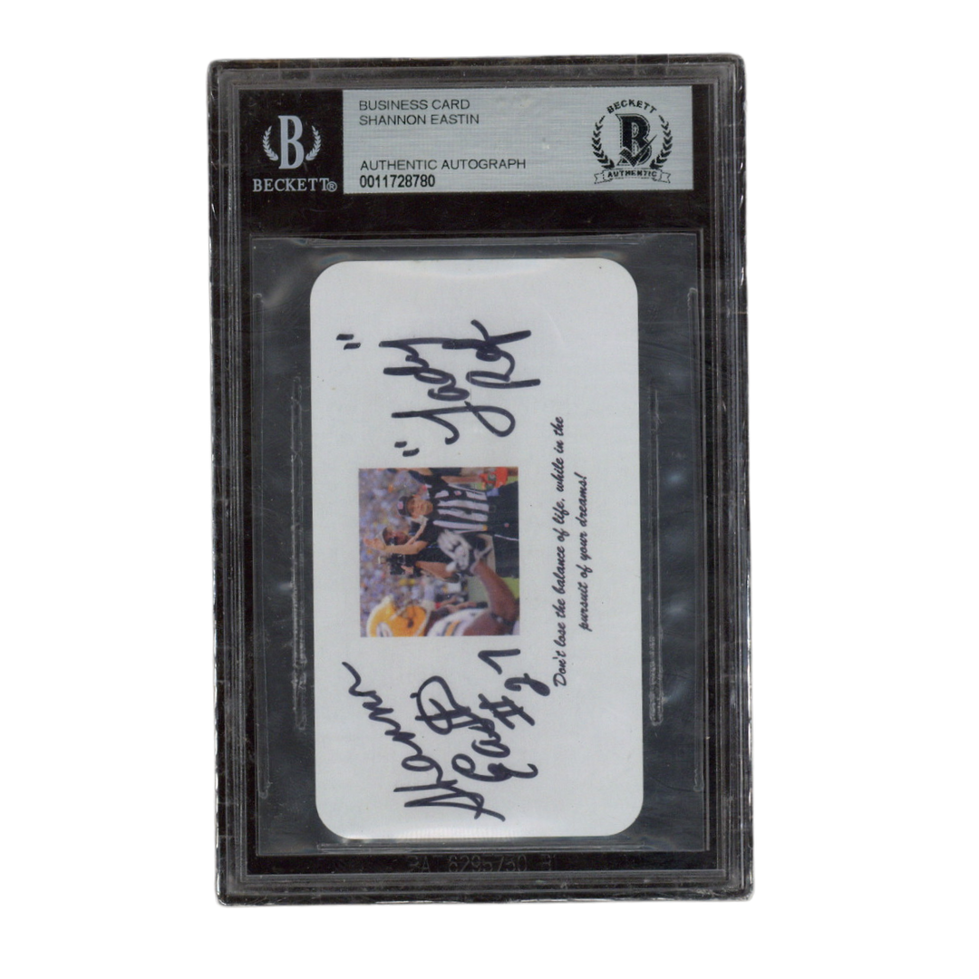 Shannon Eastin Autographed Signed Inscribed NFL Referee Business Card Beckett