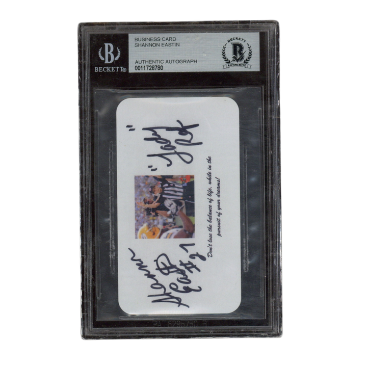 Shannon Eastin Autographed Signed Inscribed NFL Referee Business Card Beckett