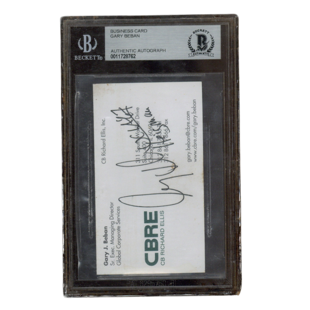 Gary J Beban Autographed Signed Inscribed CB Richard Ellis Business Card Beckett
