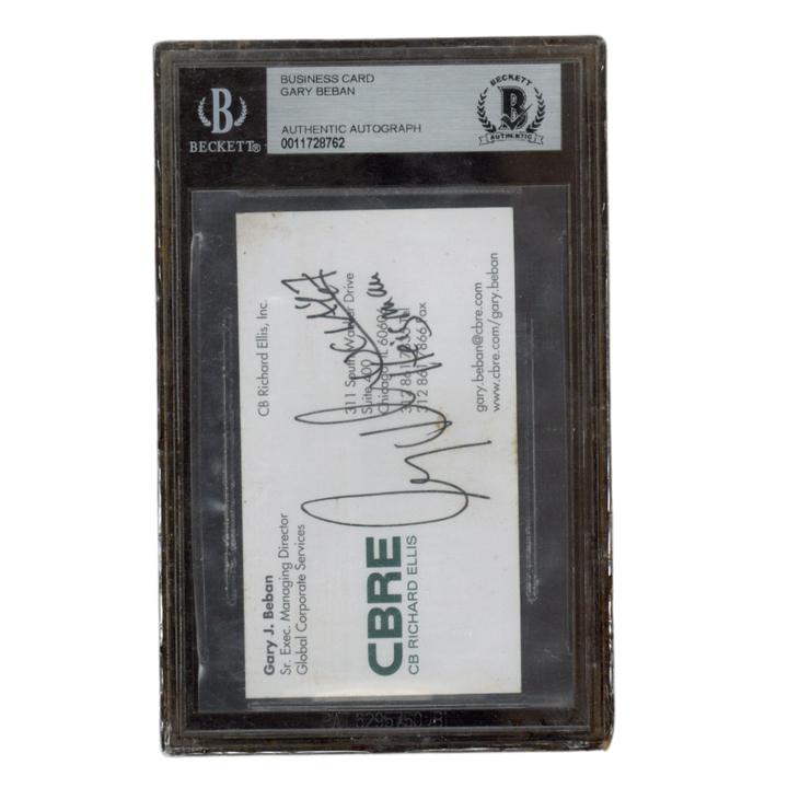 Gary J Beban Autographed Signed Inscribed CB Richard Ellis Business Card Beckett
