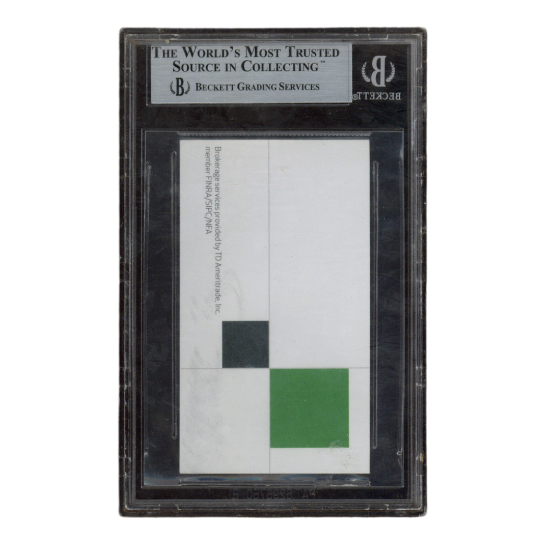 Joseph Moglia Autographed Signed TD Ameritrade Business Card Beckett