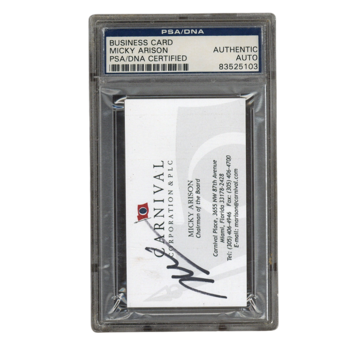 Mickey Arison Autographed Signed Owner of the Miami Heat Business Card PSA