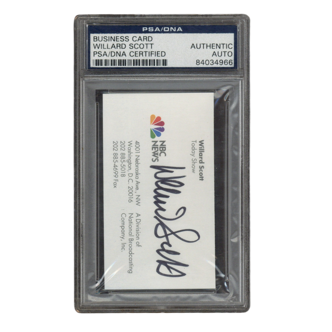 Willard Scott Autographed Signed Today Show NBC News Business Card PSA
