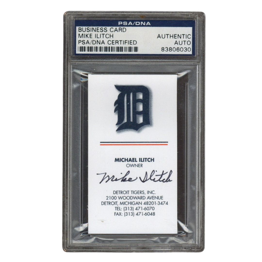 Michael Ilitch Autographed Signed Owner of the Detroit Tigers Business Card PSA