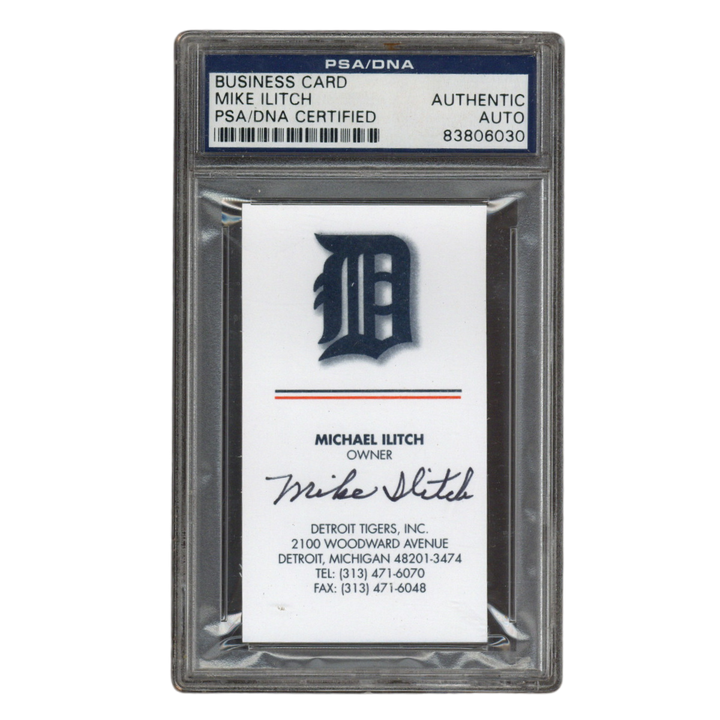 Michael Ilitch Autographed Signed Owner of the Detroit Tigers Business Card PSA