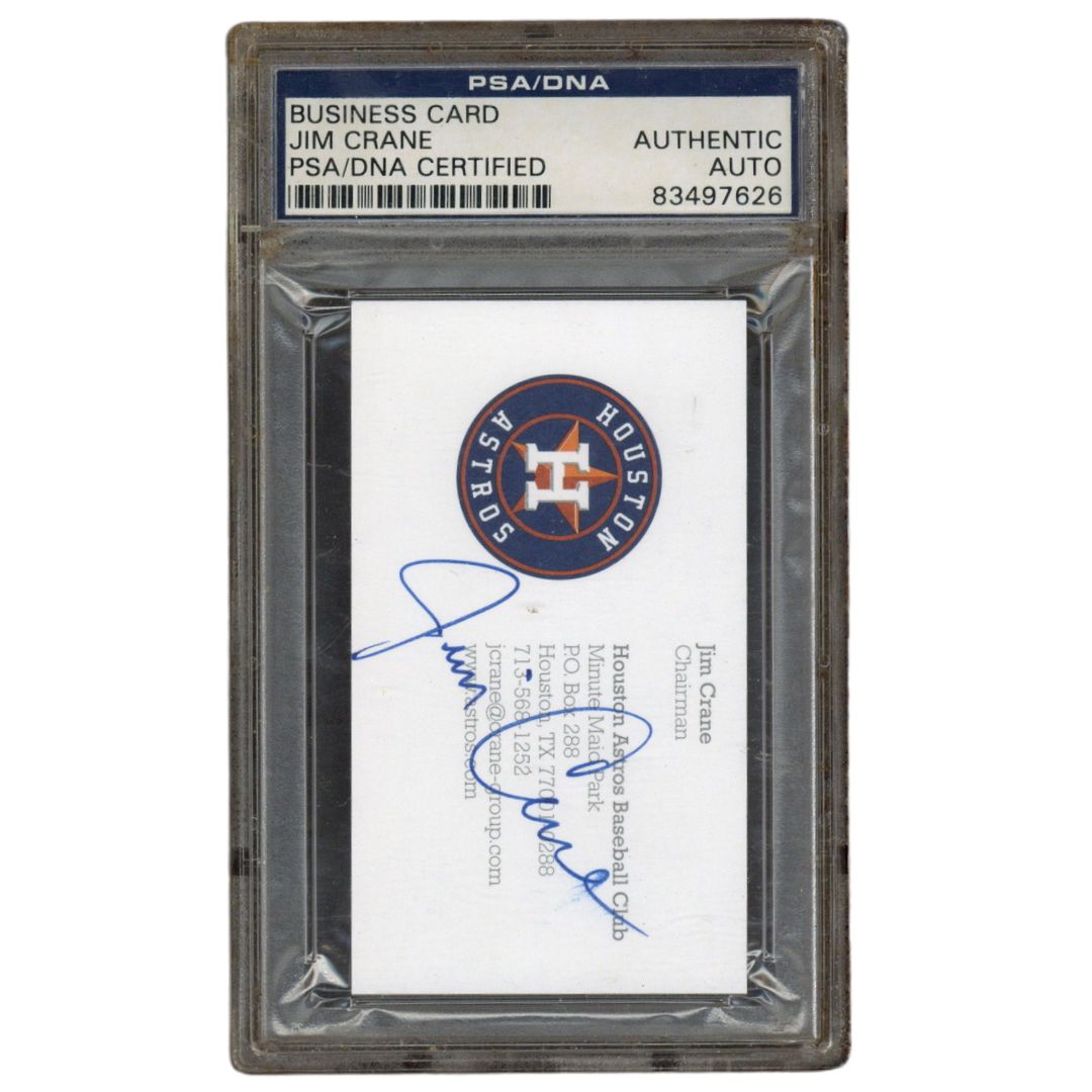 Jim Crane Autographed Signed Houston Astros Business Card PSA