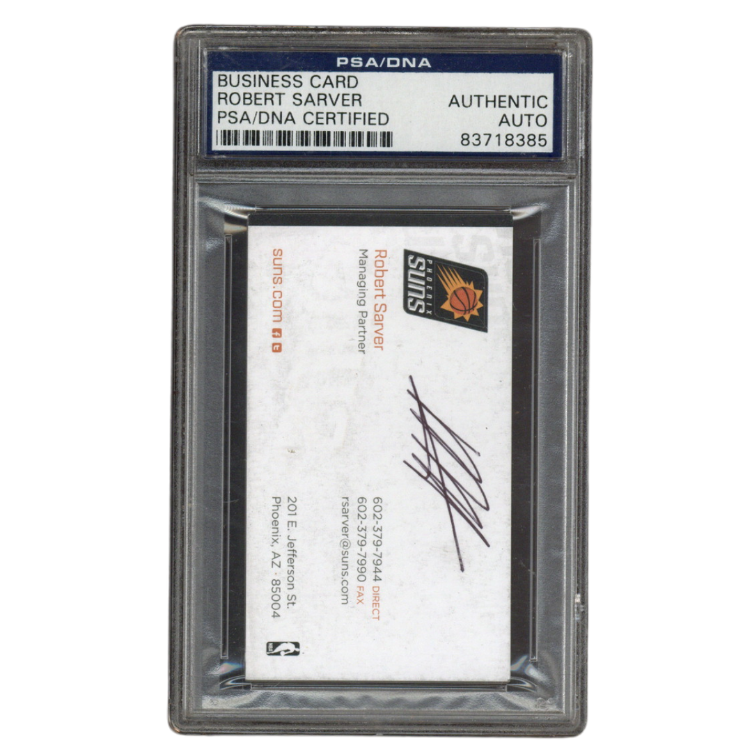 Robert Sarver Autographed Signed Phoenix Suns Owner Business Card PSA