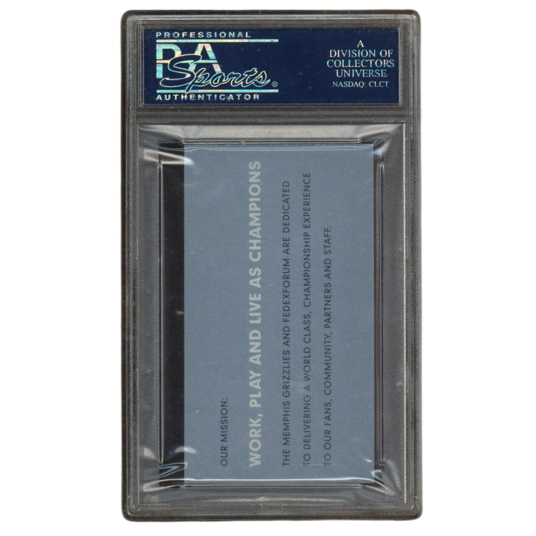 Jerry West Autographed Signed Memphis Grizzlies President Business Card PSA