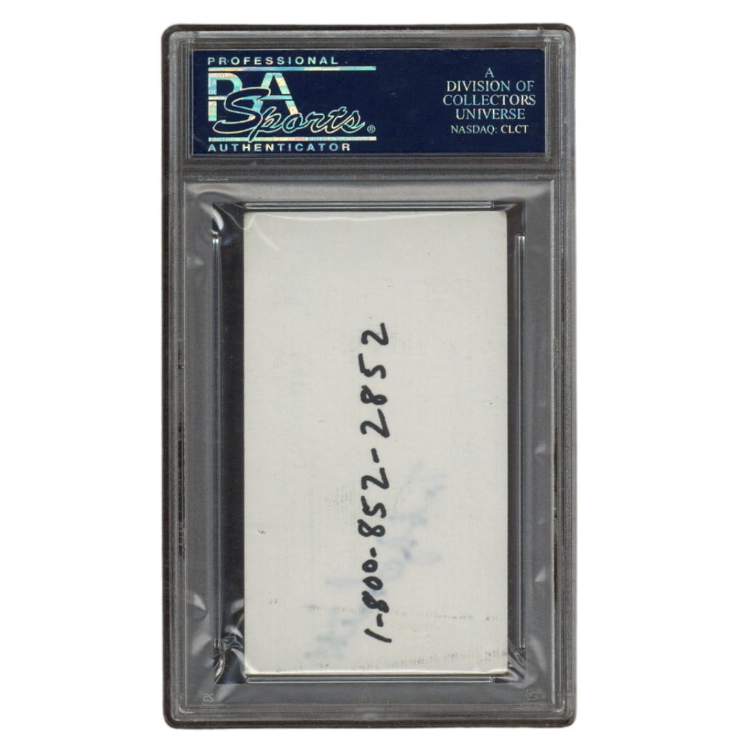 Orlando Tubby Smith Signed Inscribed Kentucky Basketball Coach Business Card PSA