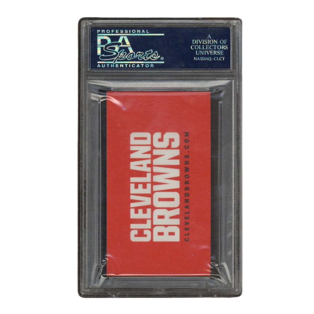 Jimmy Haslem Autographed Signed Owner of the Cleveland Browns Business Card PSA