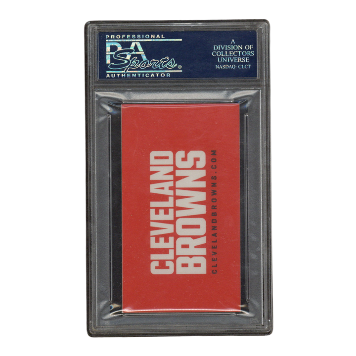 Jimmy Haslem Autographed Signed Owner of the Cleveland Browns Business Card PSA