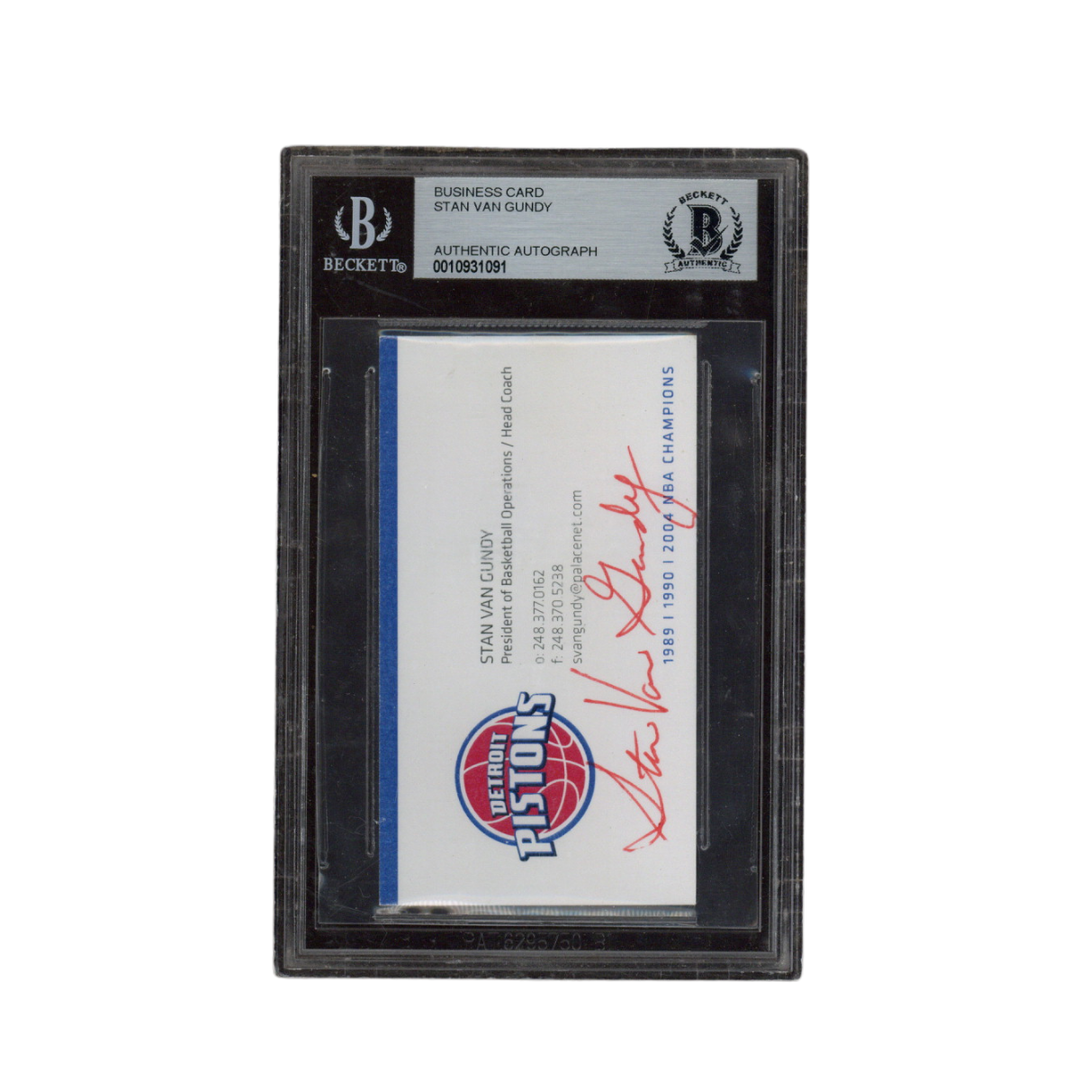 Stan Van Gundy Autographed Signed Pistons President Coach Business Card Beckett