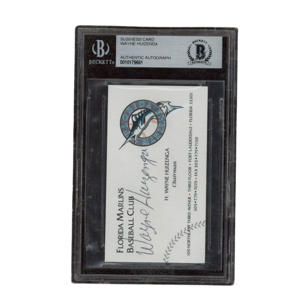 Wayne Huizenga Autographed Signed Florida Marlins Chairman Business Card Beckett
