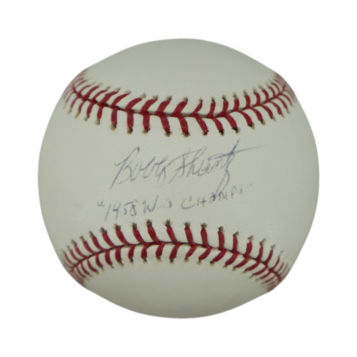 Bobby Shantz New York Yankees Autographed Inscribed OMLB Baseball Steiner Holo