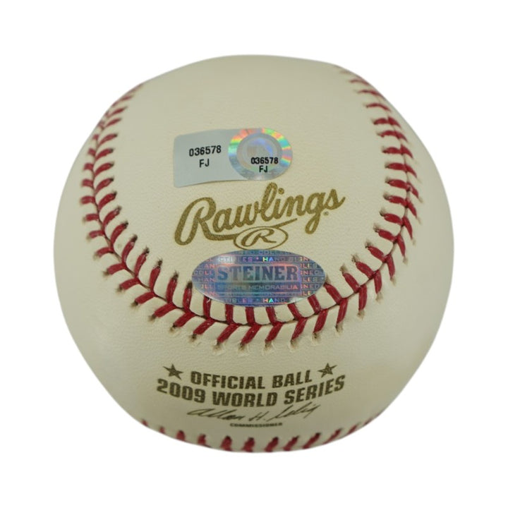 Francisco Cervelli New York Yankees Autographed Official '09 WS Baseball Steiner COA/MLB AUTH