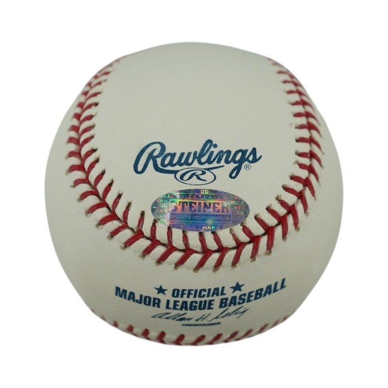 Cliff Johnson New York Yankees Autographed Inscribed OMLB Baseball Steiner COA/MLB AUTH