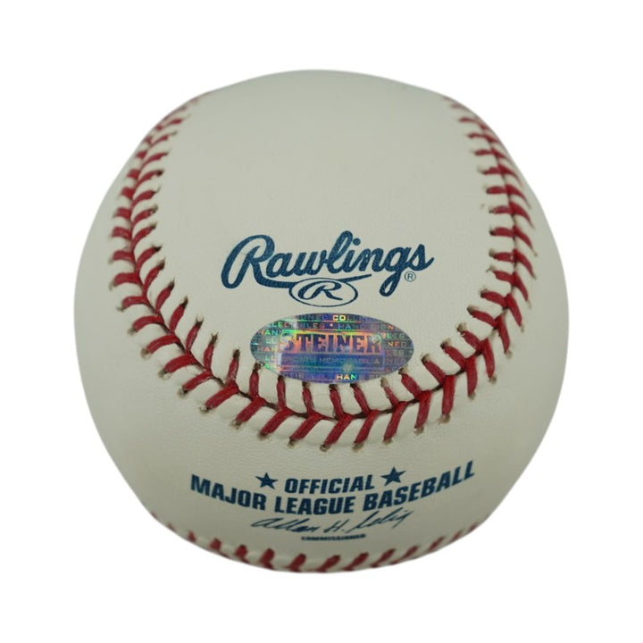 Cliff Johnson New York Yankees Autographed Inscribed OMLB Baseball Steiner COA/MLB AUTH