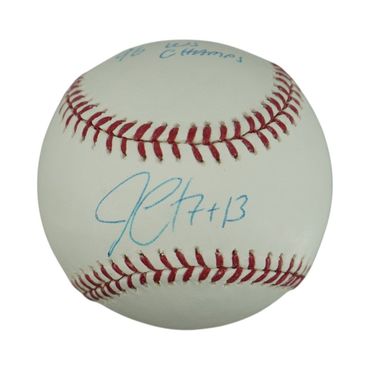 Jim Leyritz New York Yankees Autographed Inscribed OMLB Baseball Steiner COA/MLB AUTH