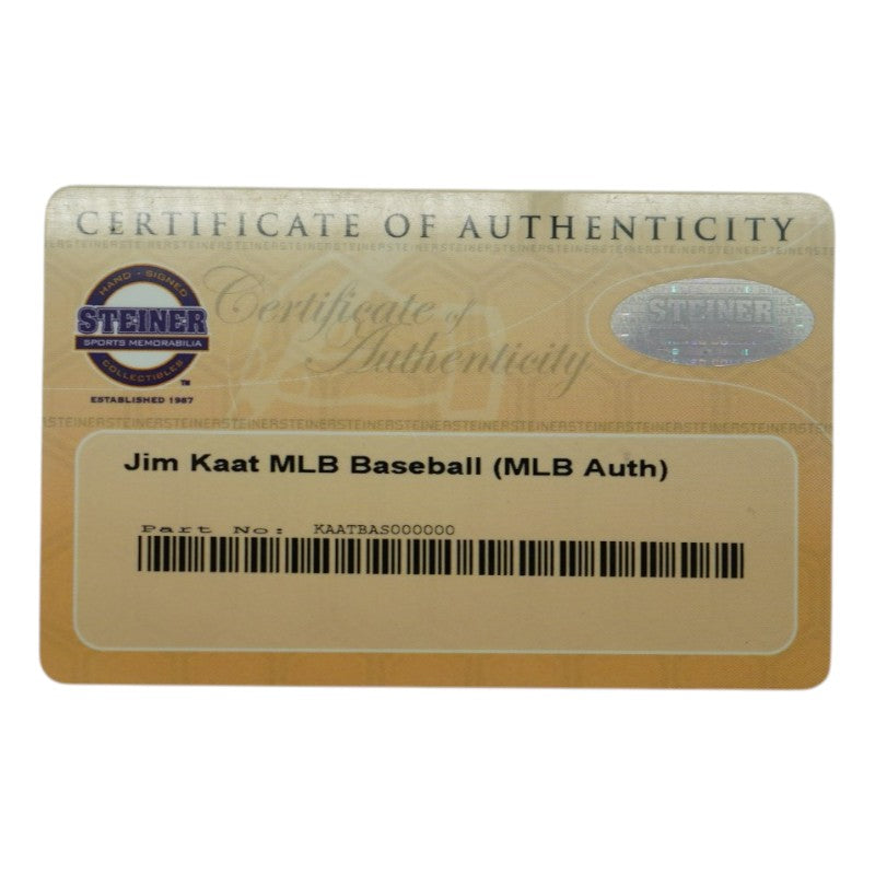 Jim Kaat Yankees Twins White Sox Autographed OMLB Baseball Steiner COA/MLB AUTH