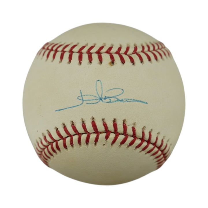 Jim Abbott New York Yankees Autographed OMLB Baseball Steiner COA