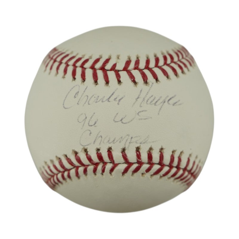 Charlie Hayes New York Yankees Autographed Inscribed OMLB Baseball Steiner COA/MLB AUTH