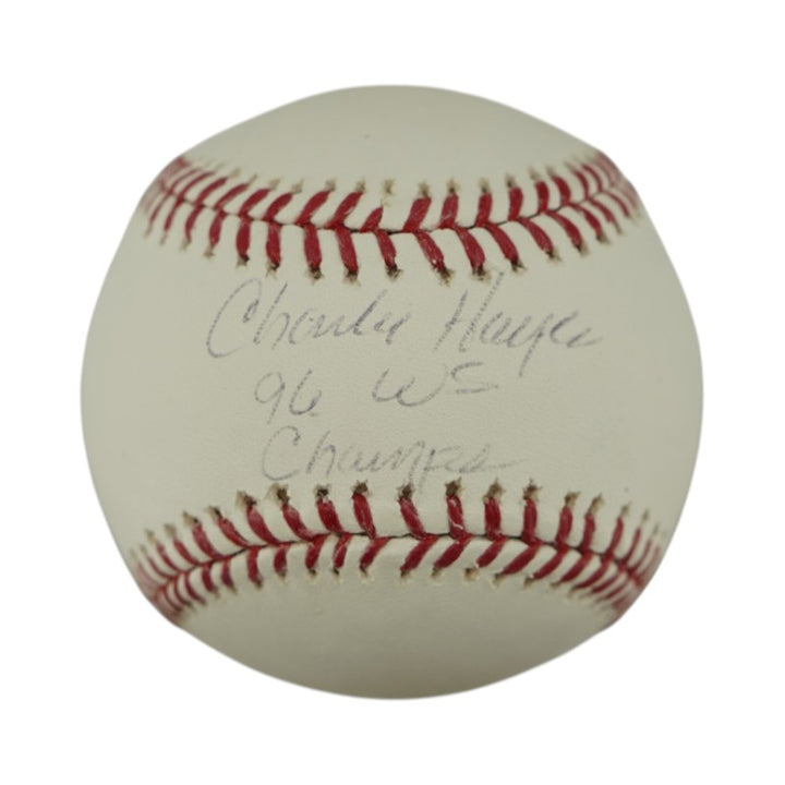 Charlie Hayes New York Yankees Autographed Inscribed OMLB Baseball Steiner COA/MLB AUTH