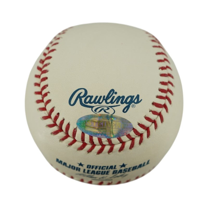 Cliff Johnson New York Yankees Autographed Inscribed OMLB Baseball Steiner COA/MLB AUTH
