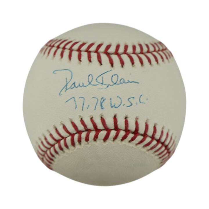Paul Blair New York Yankees Autographed Inscribed OMLB Baseball Steiner COA/MLB AUTH