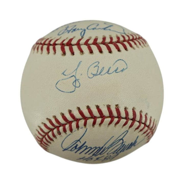 Berra Carter Fisk Bench Autographed Inscribed OMLB Baseball Gary Carter Holo
