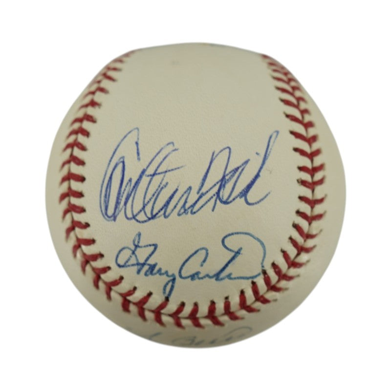 Berra Carter Fisk Bench Autographed Inscribed OMLB Baseball Gary Carter Holo